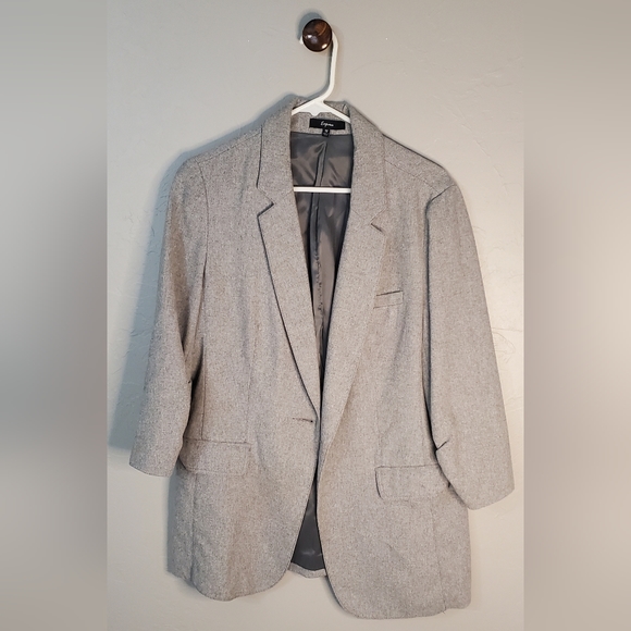 Express Jackets & Blazers - ⚡️Final $⚡️🎉HP🎉🎉 [EXPRESS] NWOT Gray Blazer 3/4 flexible sleeve  [12]